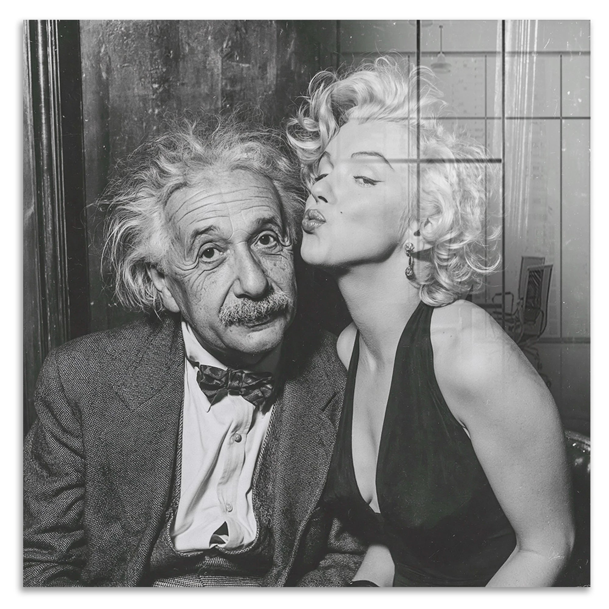 Einstein Monroe Secret Acrylglasbild