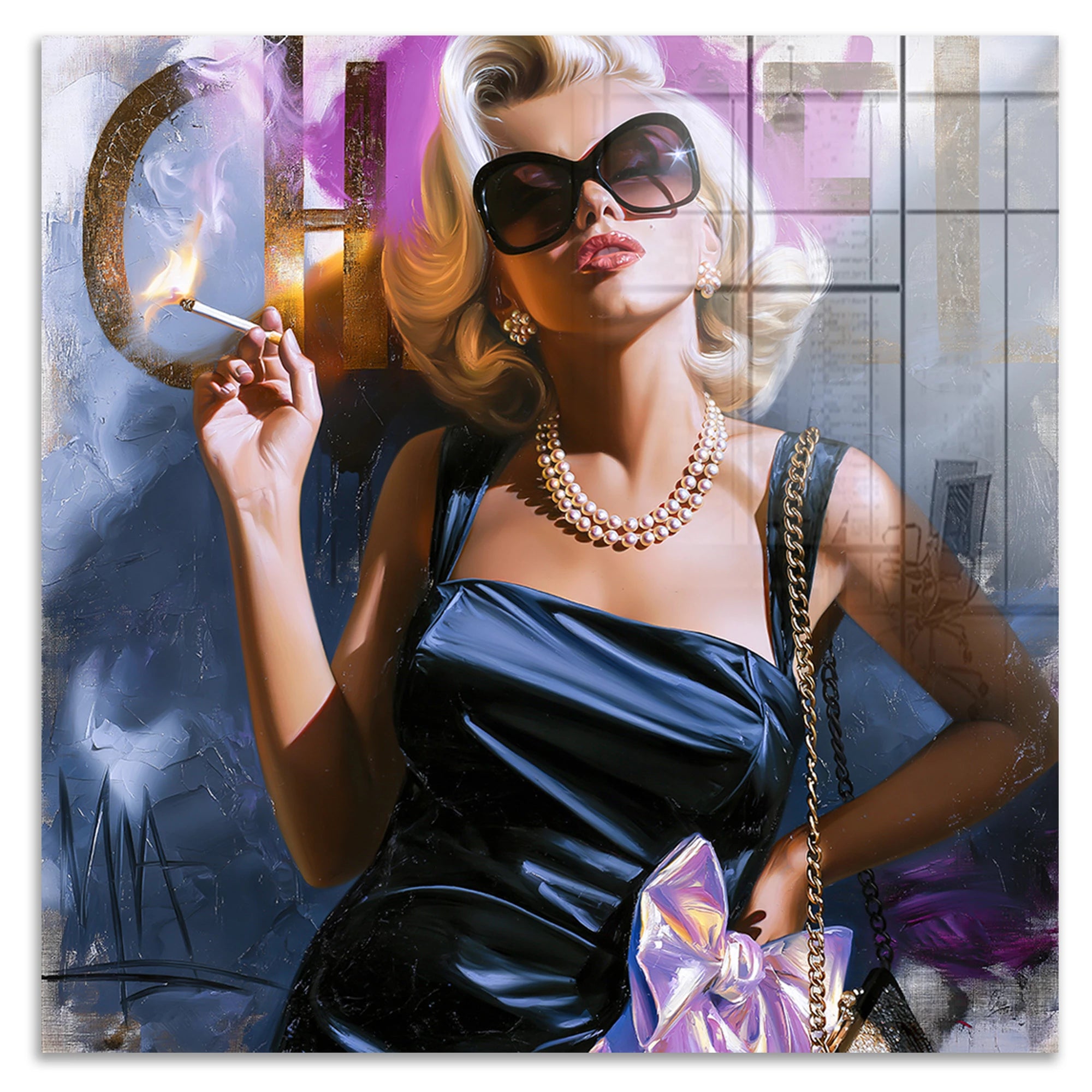 Marilyn Monroe Smoke Acrylglasbild