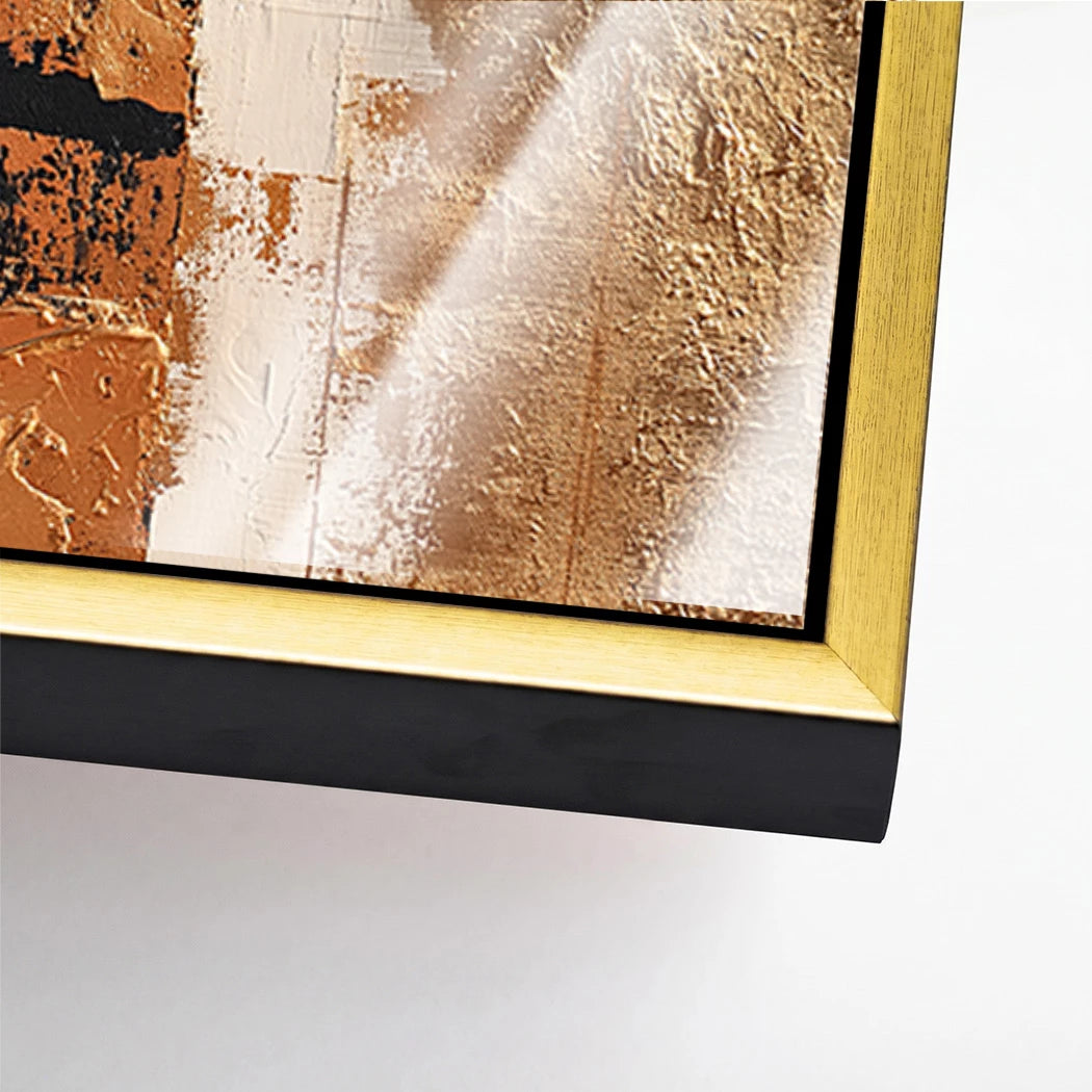Abstraktes Goldzentrum Acrylglasbild