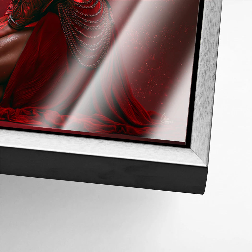 Rote Kriegerin Acrylglasbild
