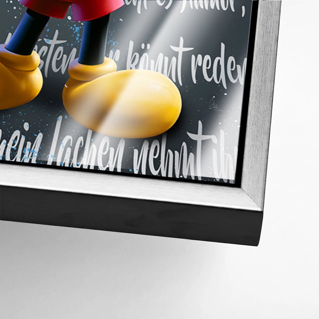 Micky Lacht Acrylglasbild