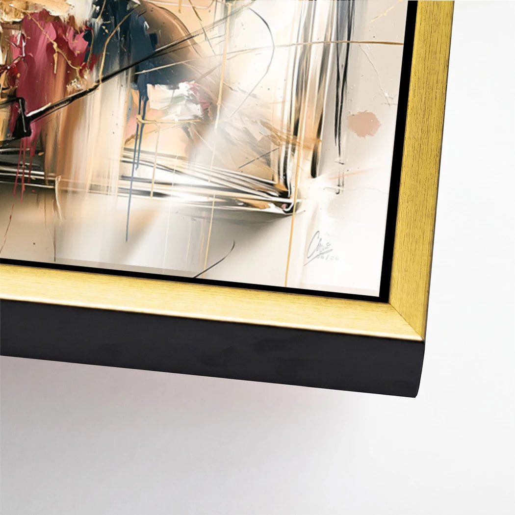 Chanel Goldflakon Acrylglasbild