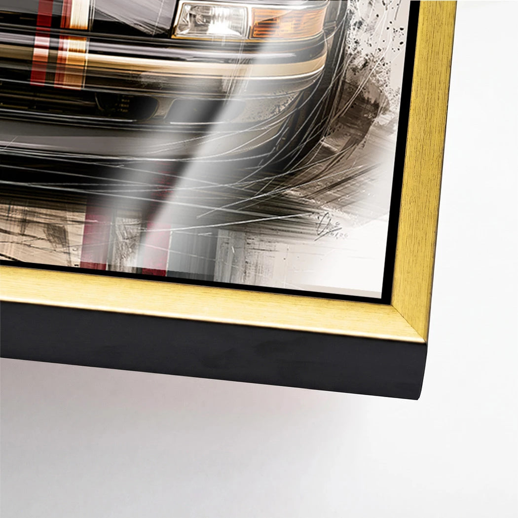 Porsche 911 Black Line Acrylglasbild