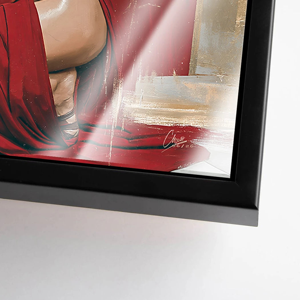 Goldene Gladiatorin Acrylglasbild