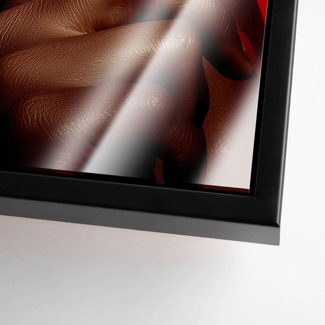 Psst in Rot Acrylglasbild