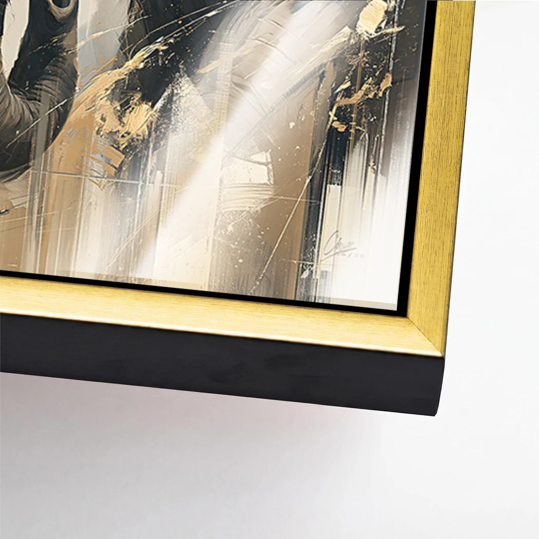 Goldener Elefant Acrylglasbild