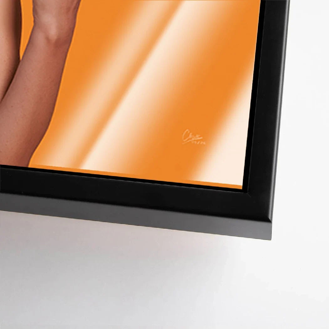 Marilyn Monroe Orange Kiss Acrylglasbild