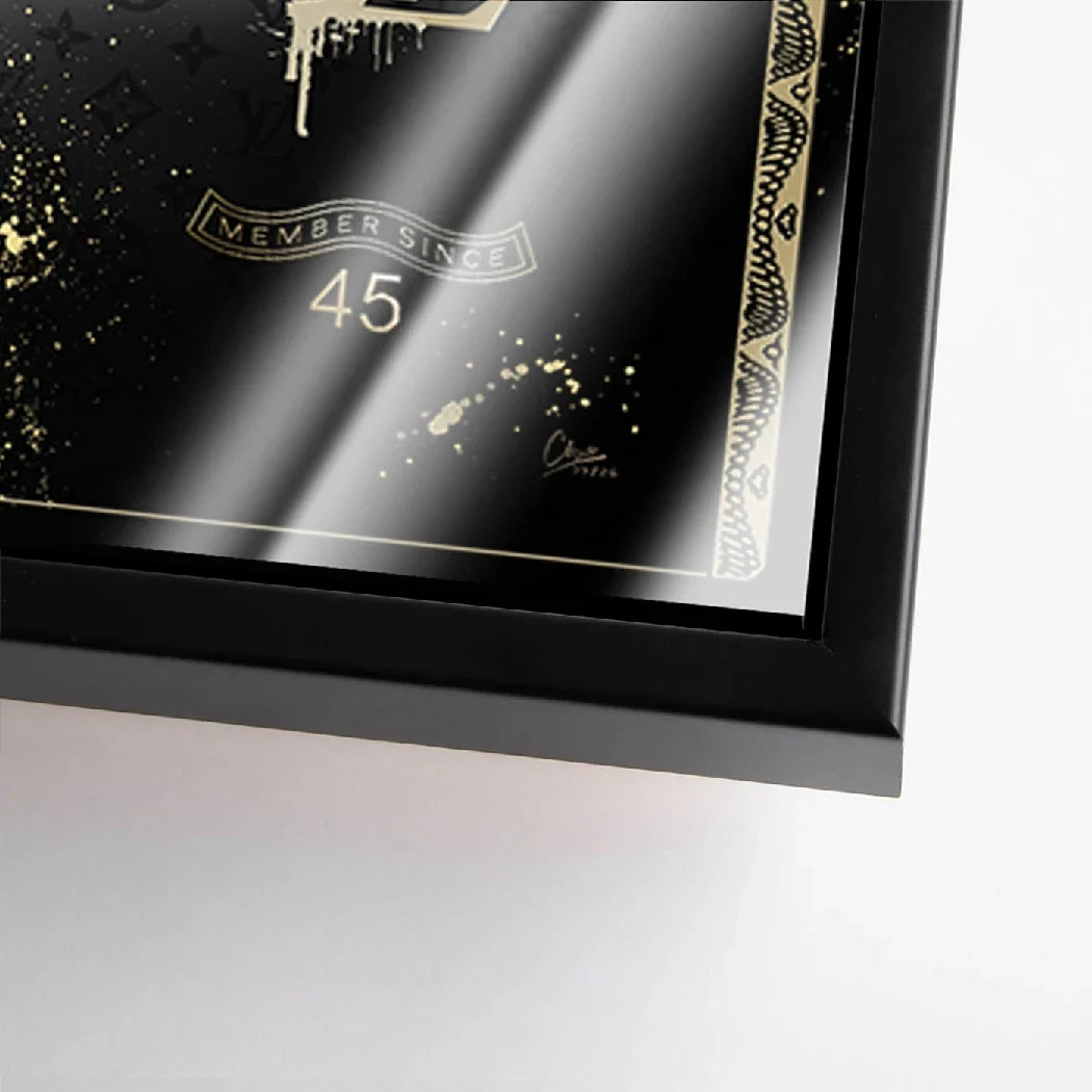 Dagobert Duck Black Amex Acrylglasbild