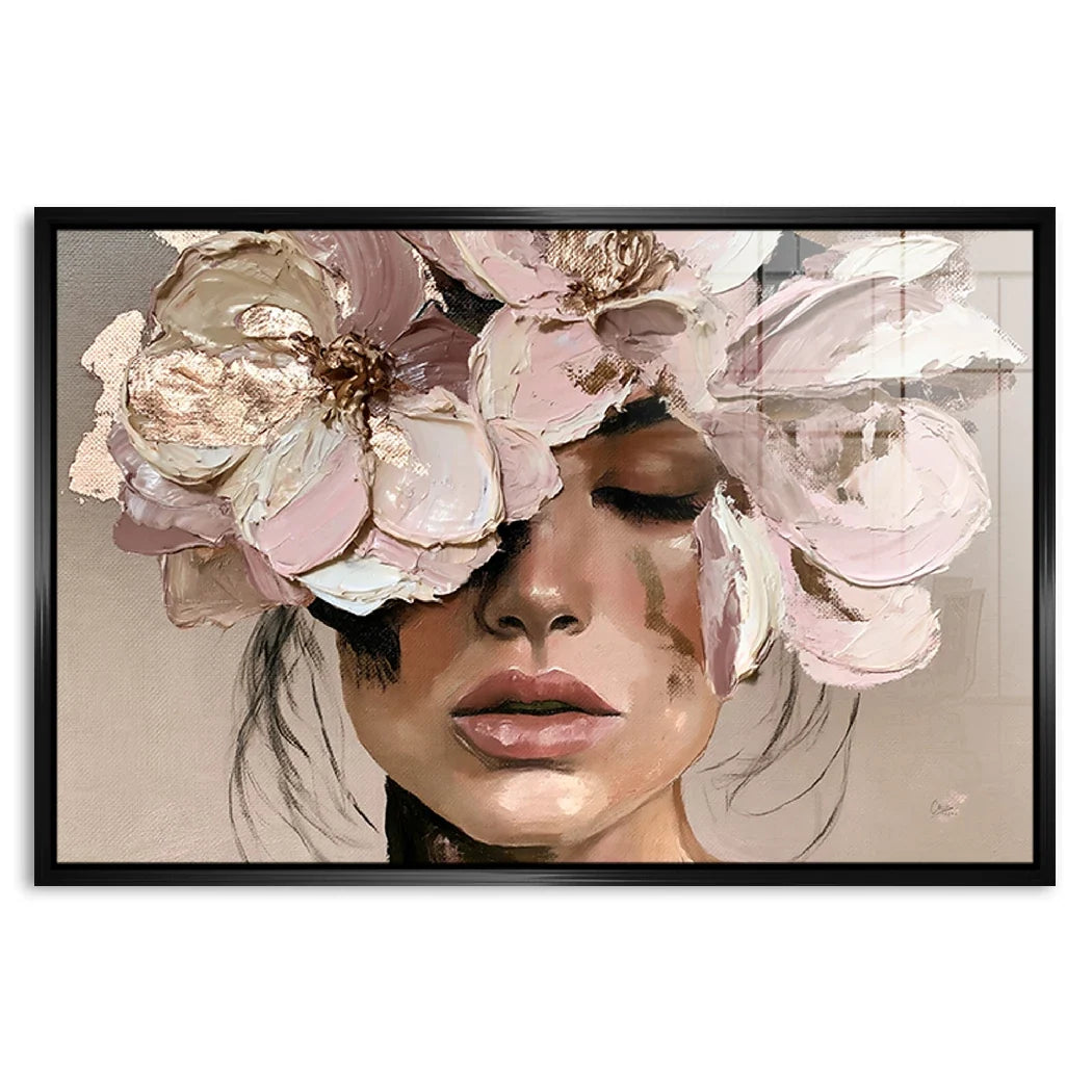 Blütenzauber Rosé Acrylglasbild