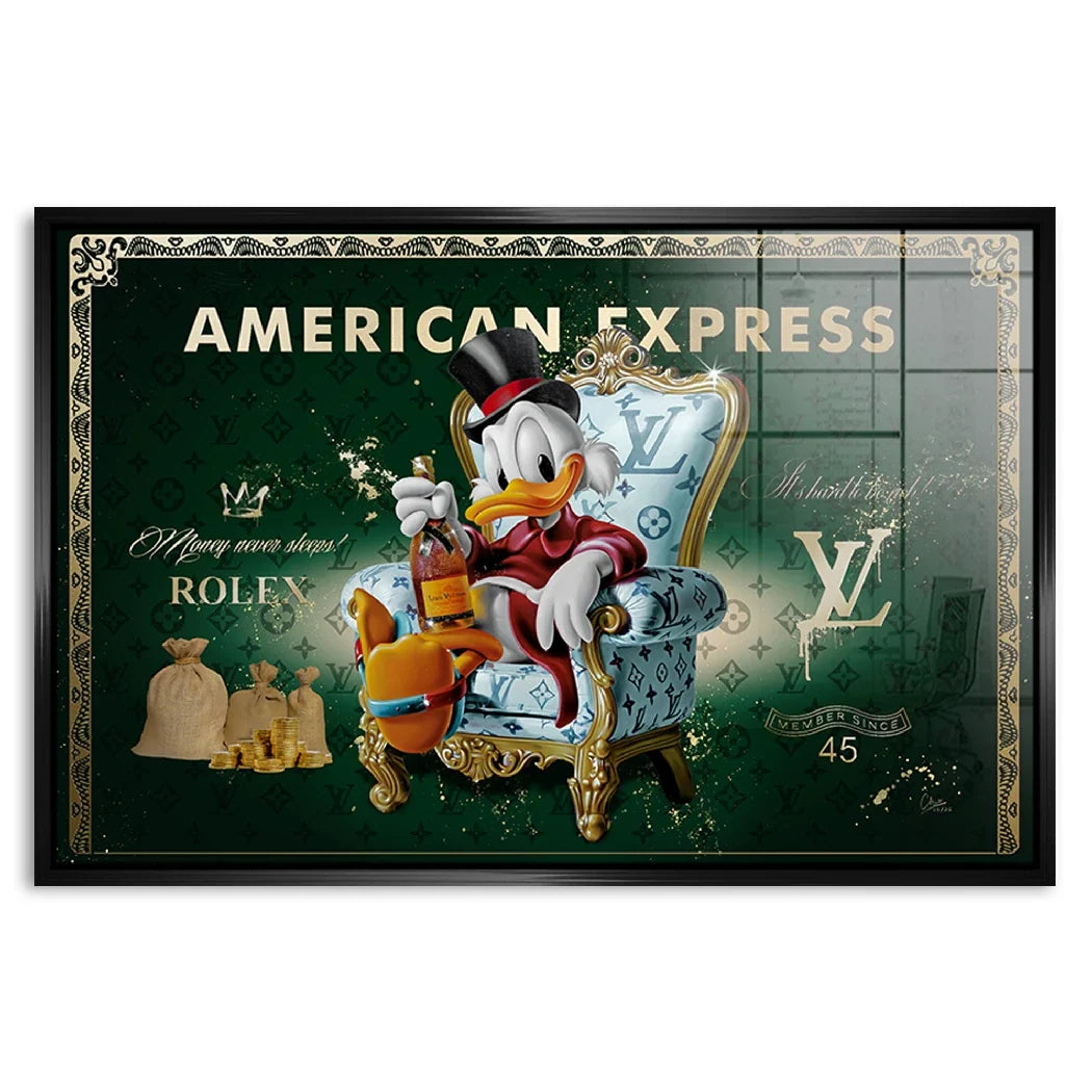 Dagobert Duck Millionaire Acrylglasbild