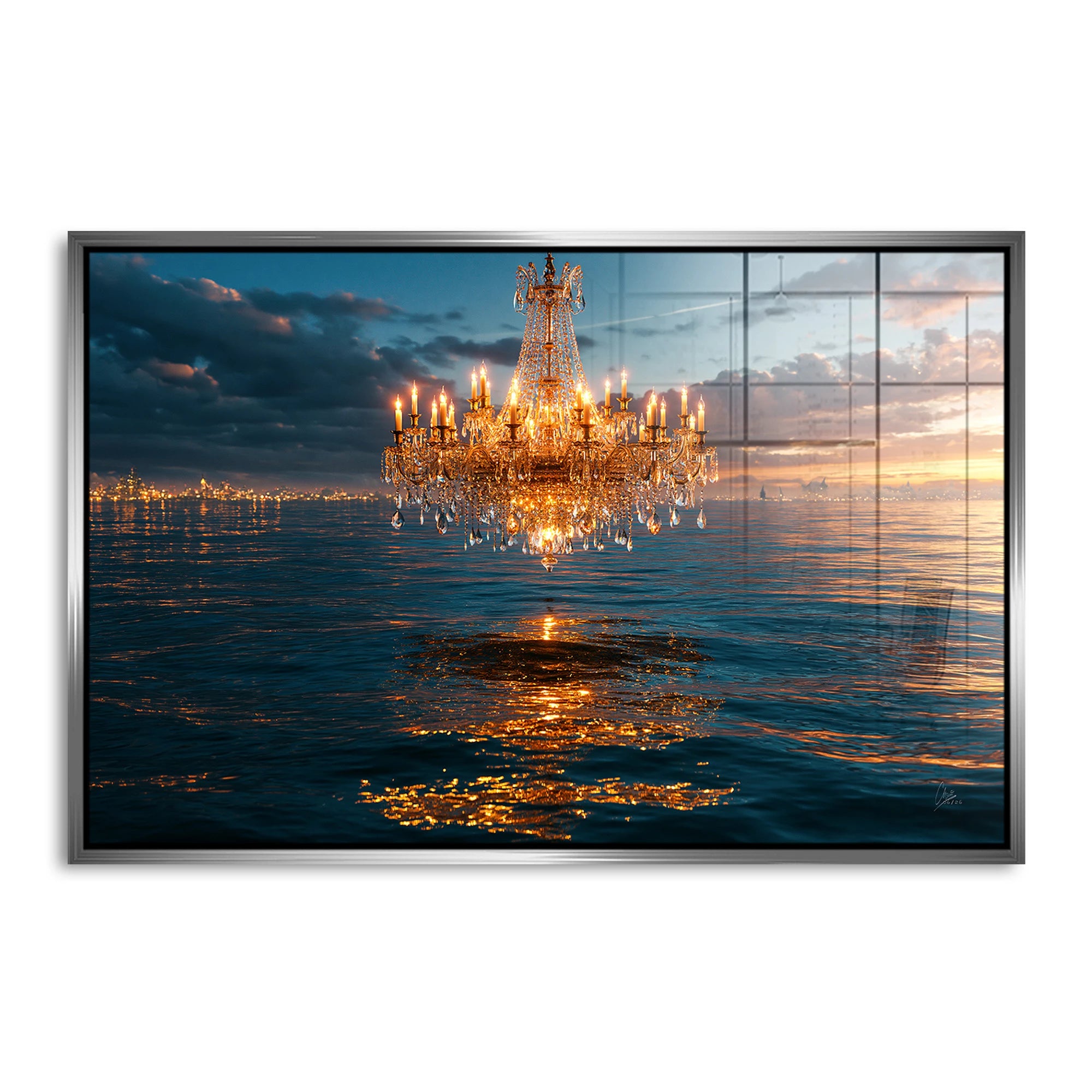 Kristall Meerblick Acrylglasbild