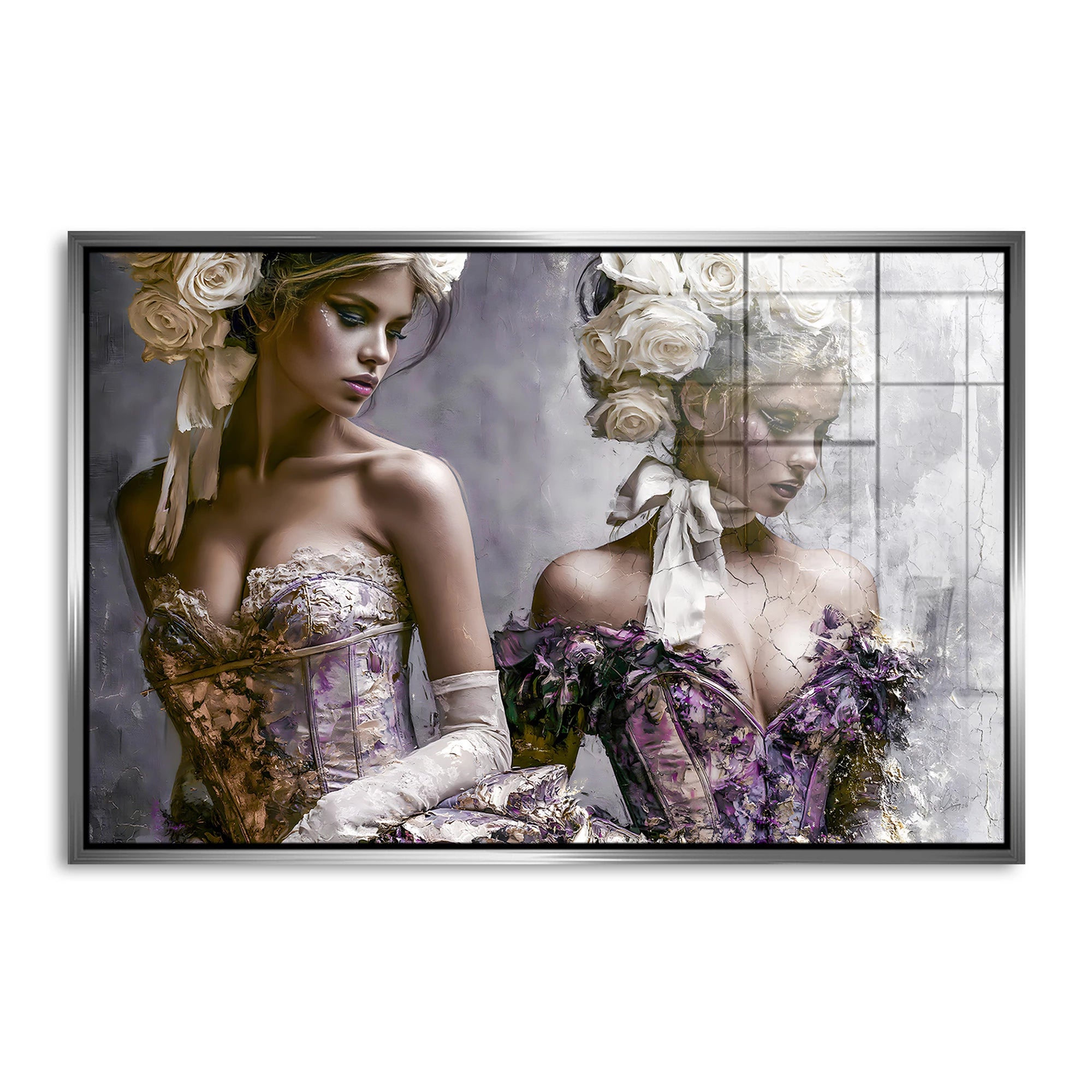 Rosen Duett Acrylglasbild
