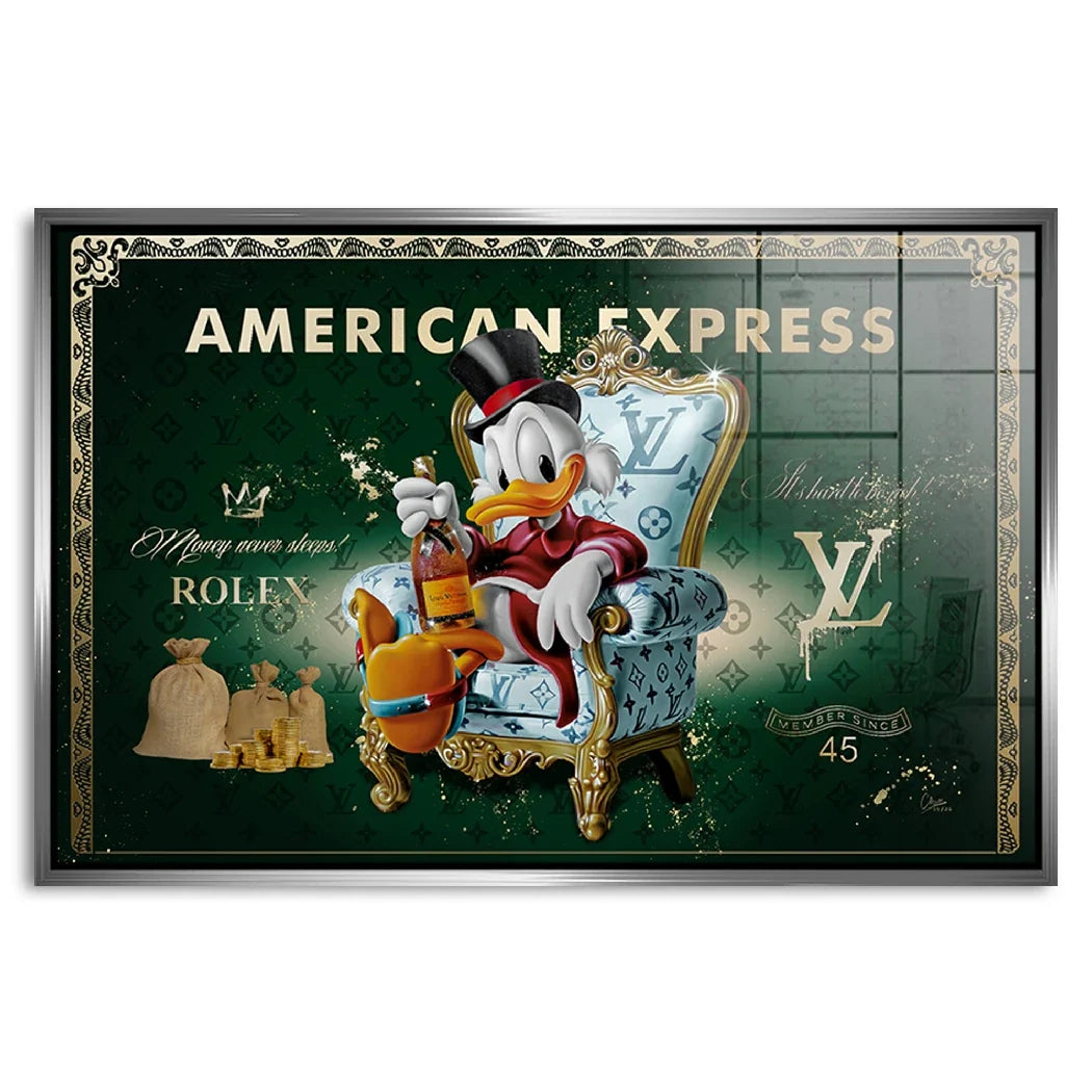 Dagobert Duck Millionaire Acrylglasbild