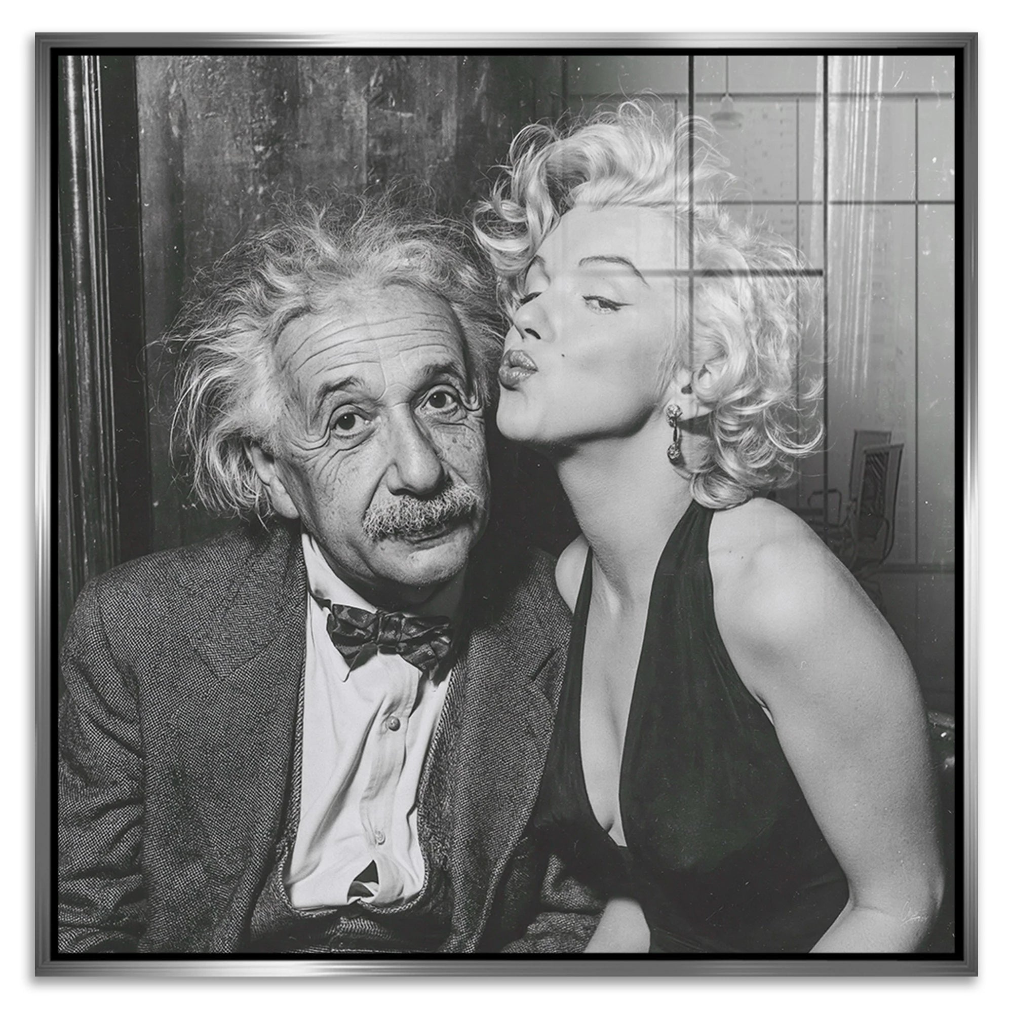 Einstein Monroe Secret Acrylglasbild