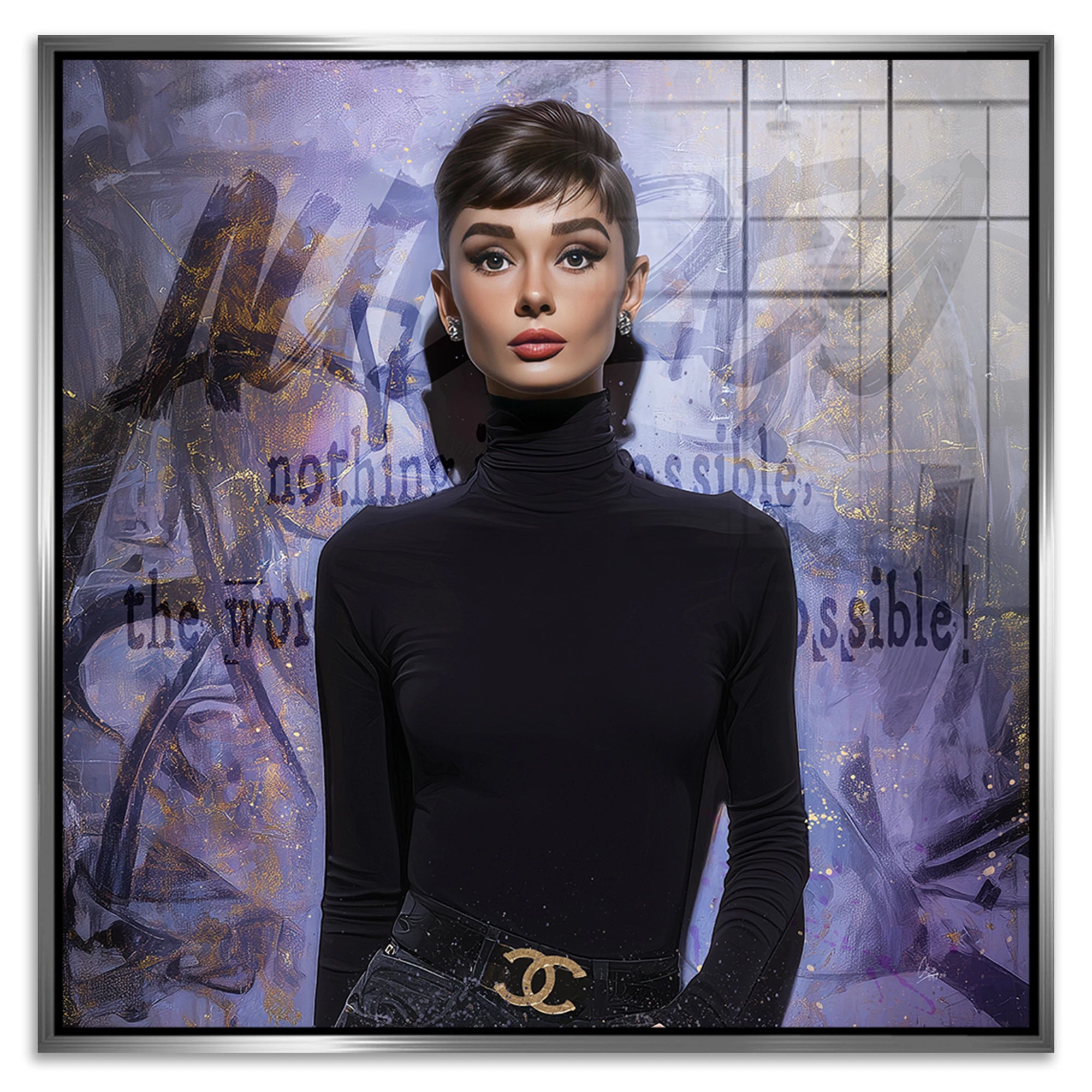 Audrey Hepburn Impossible Acrylglasbild