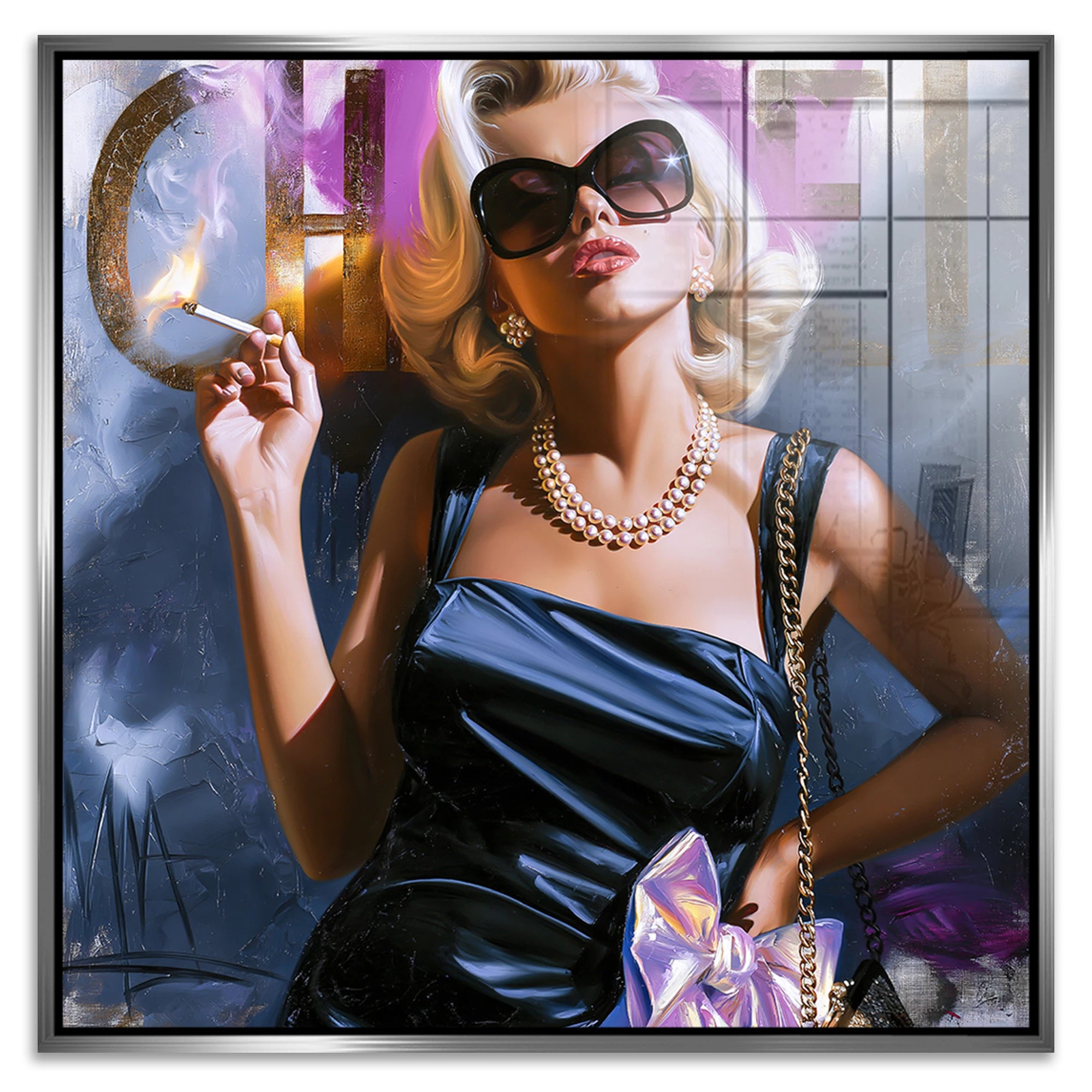 Marilyn Monroe Smoke Acrylglasbild