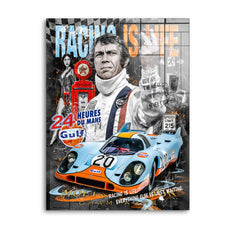 Steve Porsche Racing Acrylglas Bild