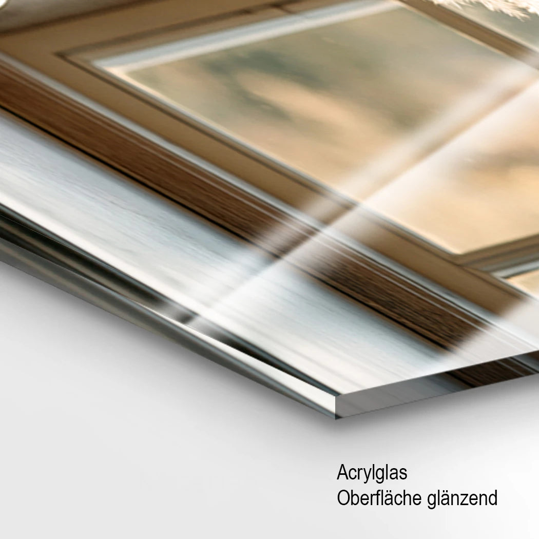 Pampas Fensterlicht Acrylglasbild