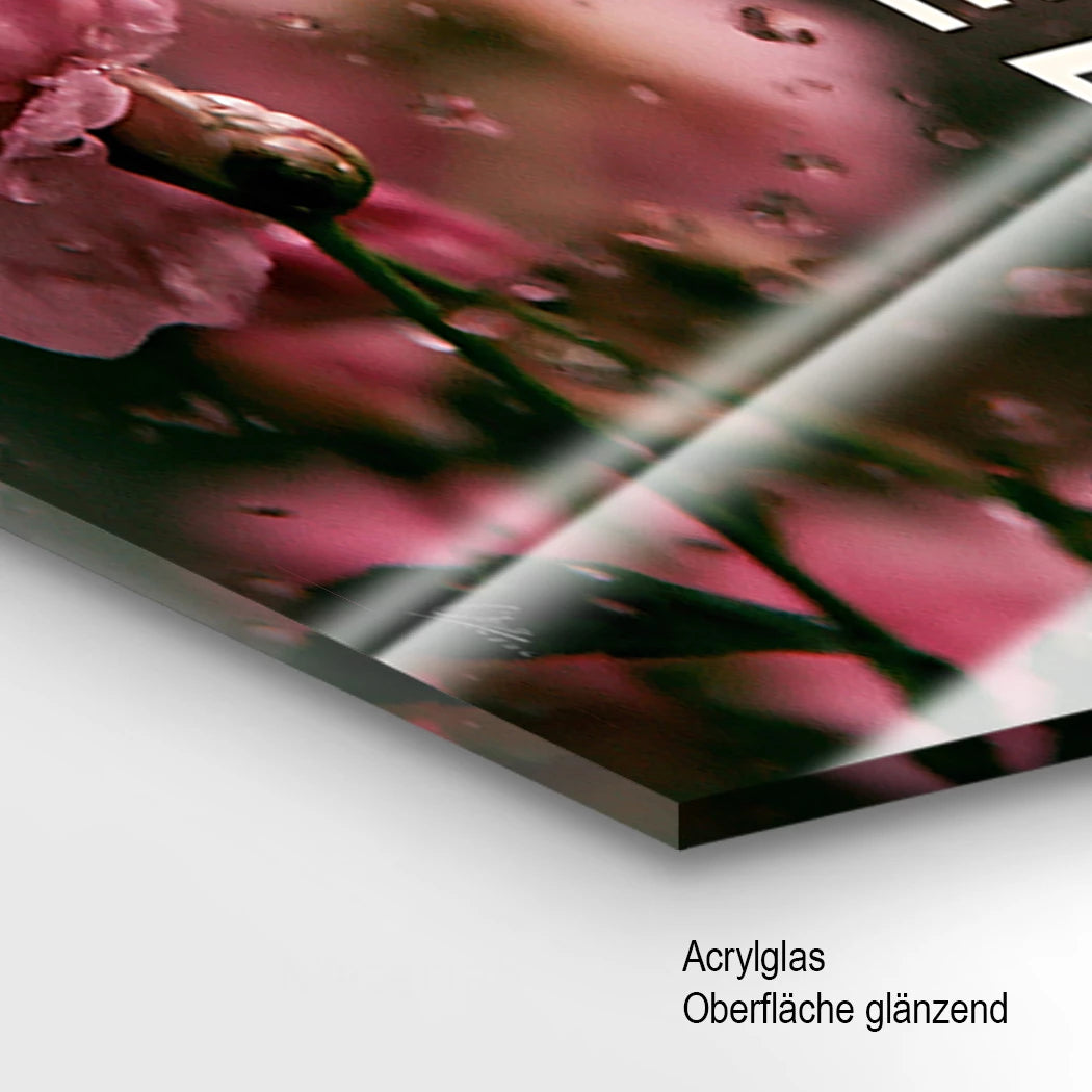 Chanel Blütenregen Acrylglasbild