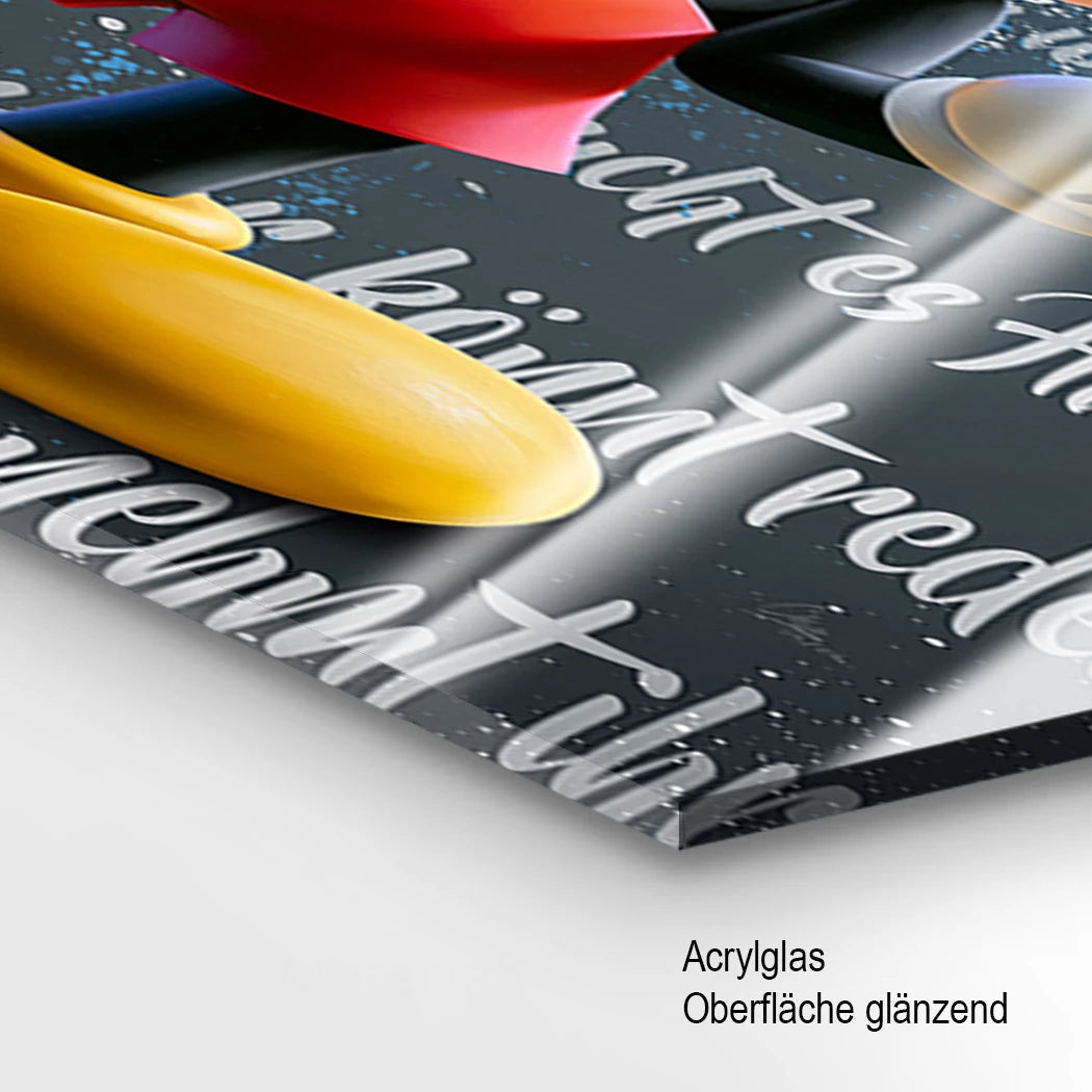 Micky Lacht Acrylglasbild
