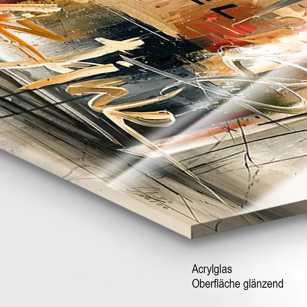 Chanel Graffiti Acrylglasbild