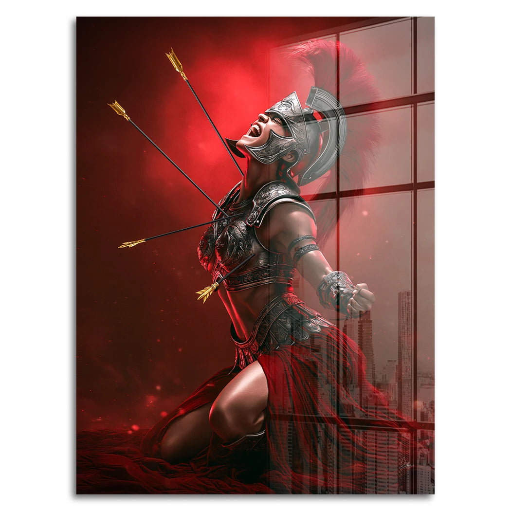 Die Gladiatorin Acrylglasbild