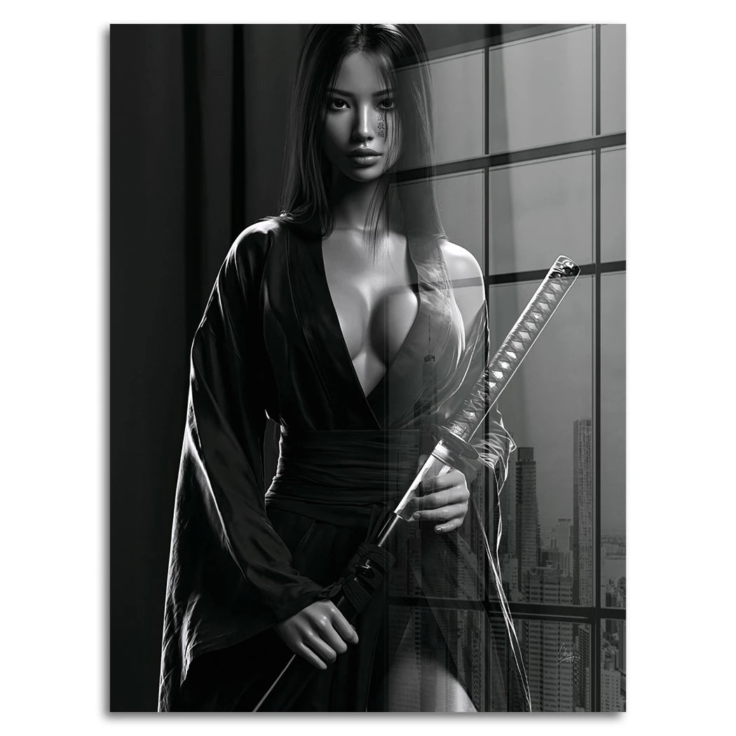 Samurai Lady Acrylglasbild