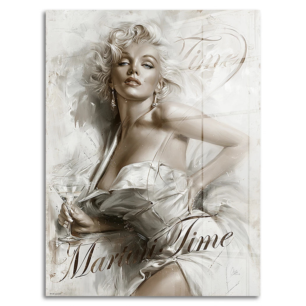 Marilyn Monroe Martini Time Acrylglasbild