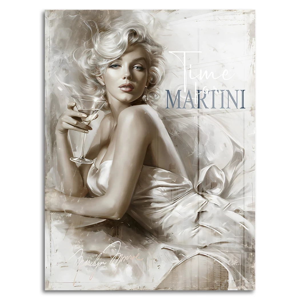 Marilyn Monroe Martini Acrylglasbild
