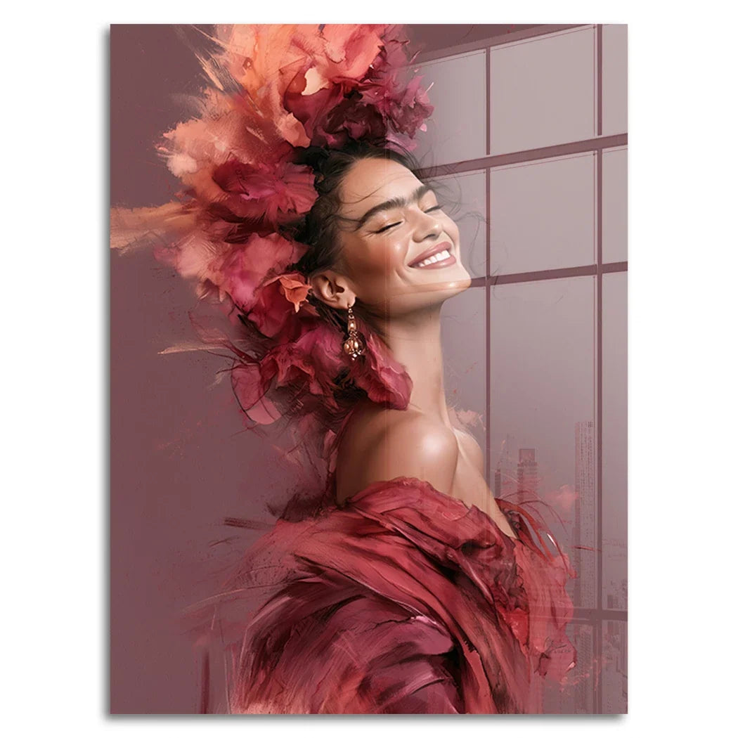 Frida Kahlo Rosenrausch Acrylglasbild