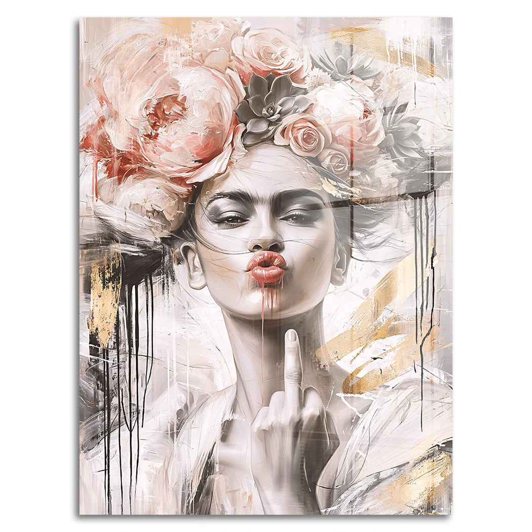 Frida Kahlo Attitude Acrylglasbild