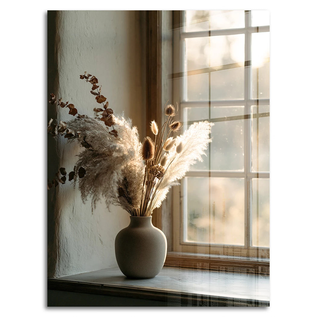 Pampas Fensterlicht Acrylglasbild