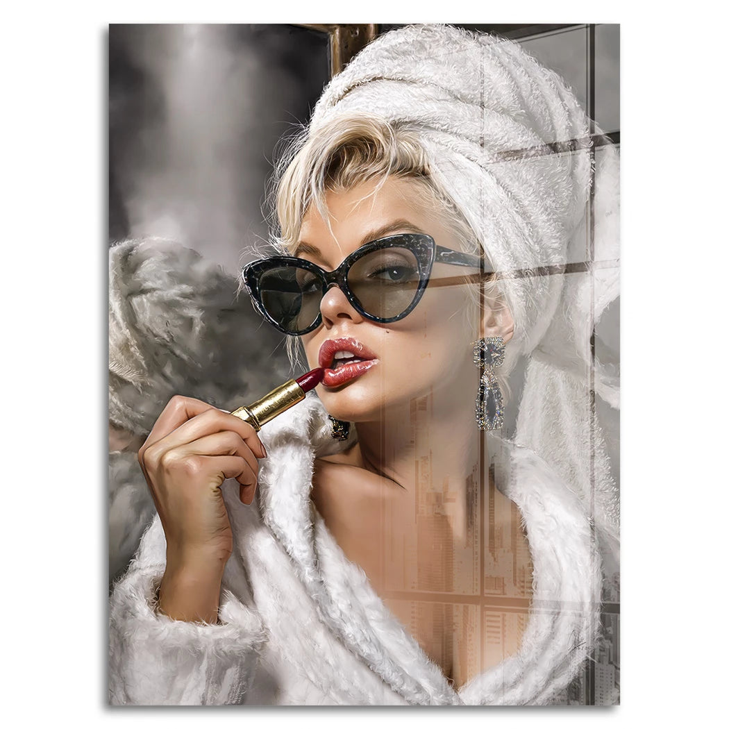 Marilyn Rouge Acrylglasbild
