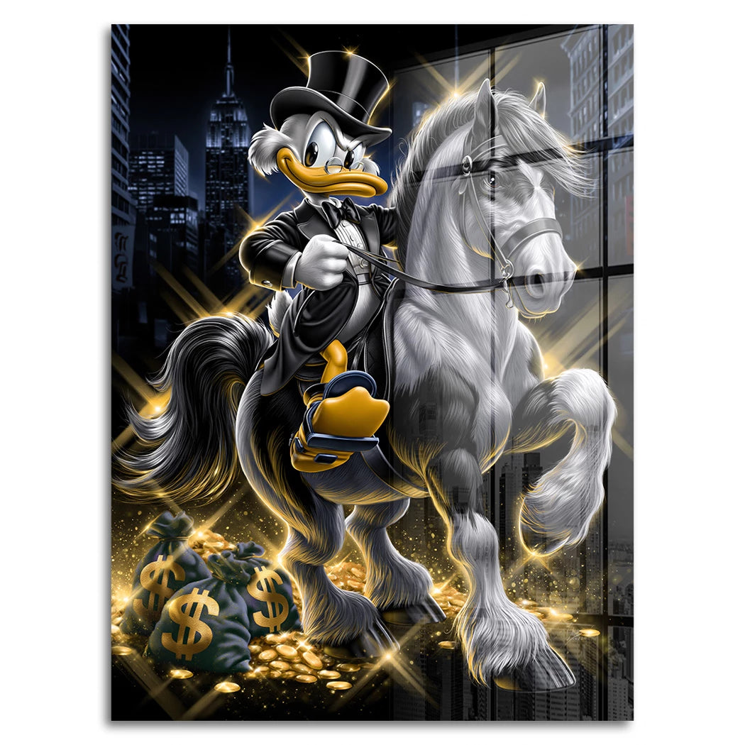 Dagobert Rich Rider Acrylglasbild