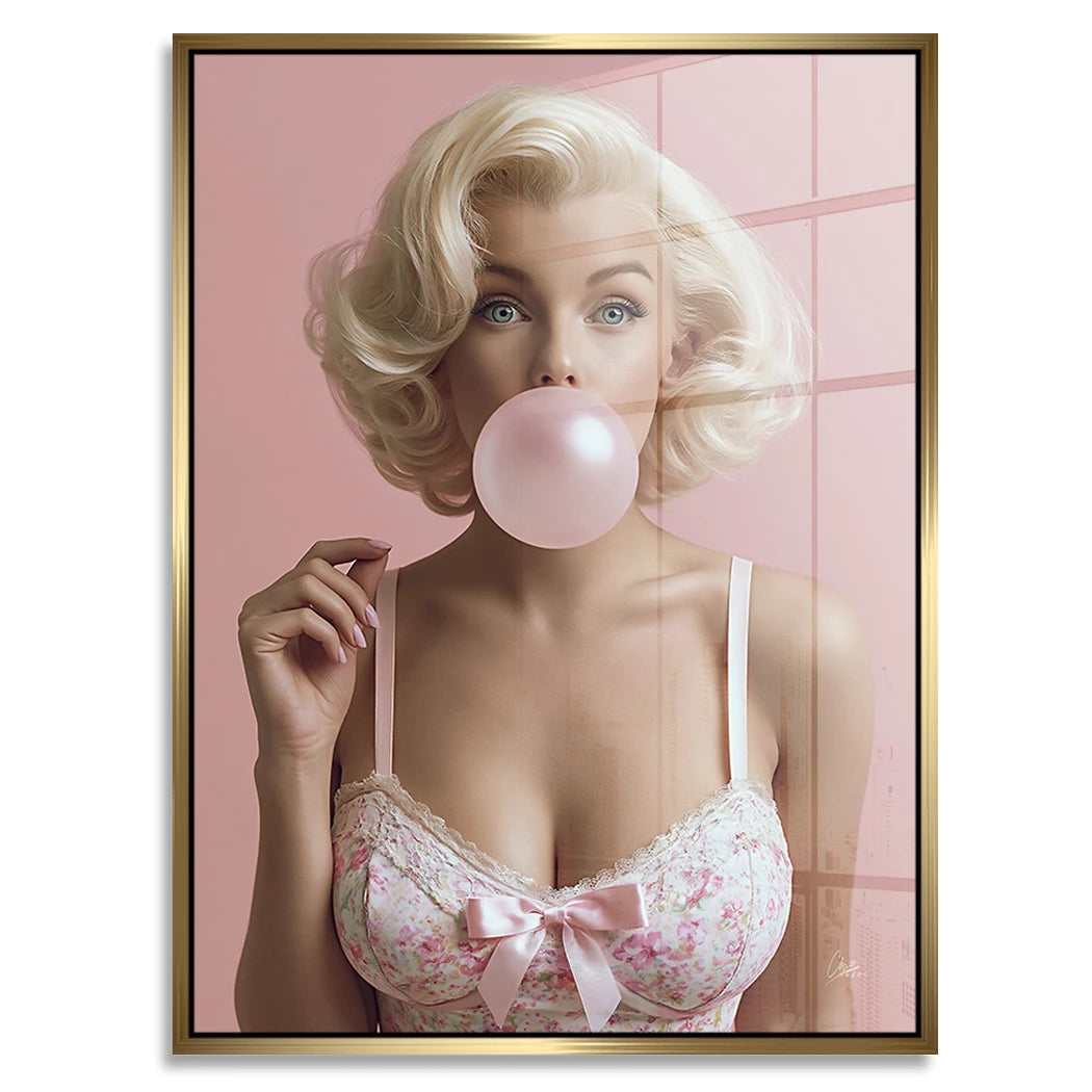 Marilyn Bubblegum Acrylglasbild