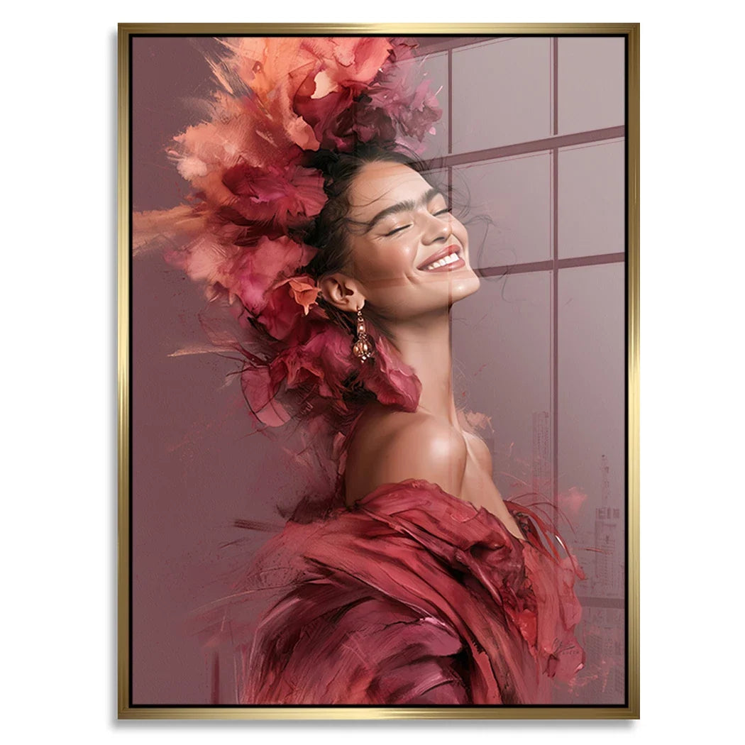 Frida Kahlo Rosenrausch Acrylglasbild
