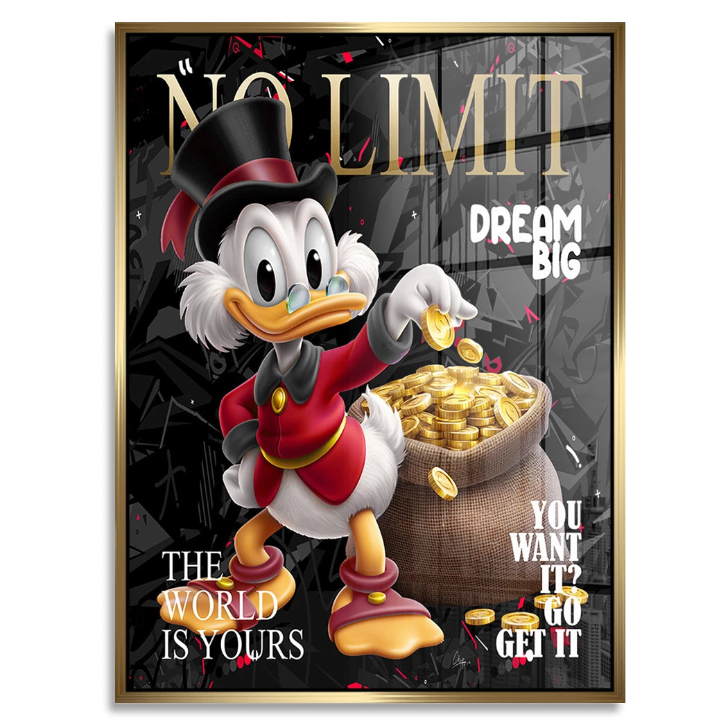 Dagobert No Limit Acrylglasbild