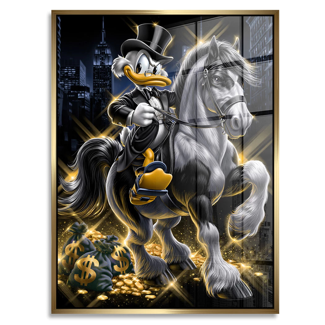 Dagobert Rich Rider Acrylglasbild