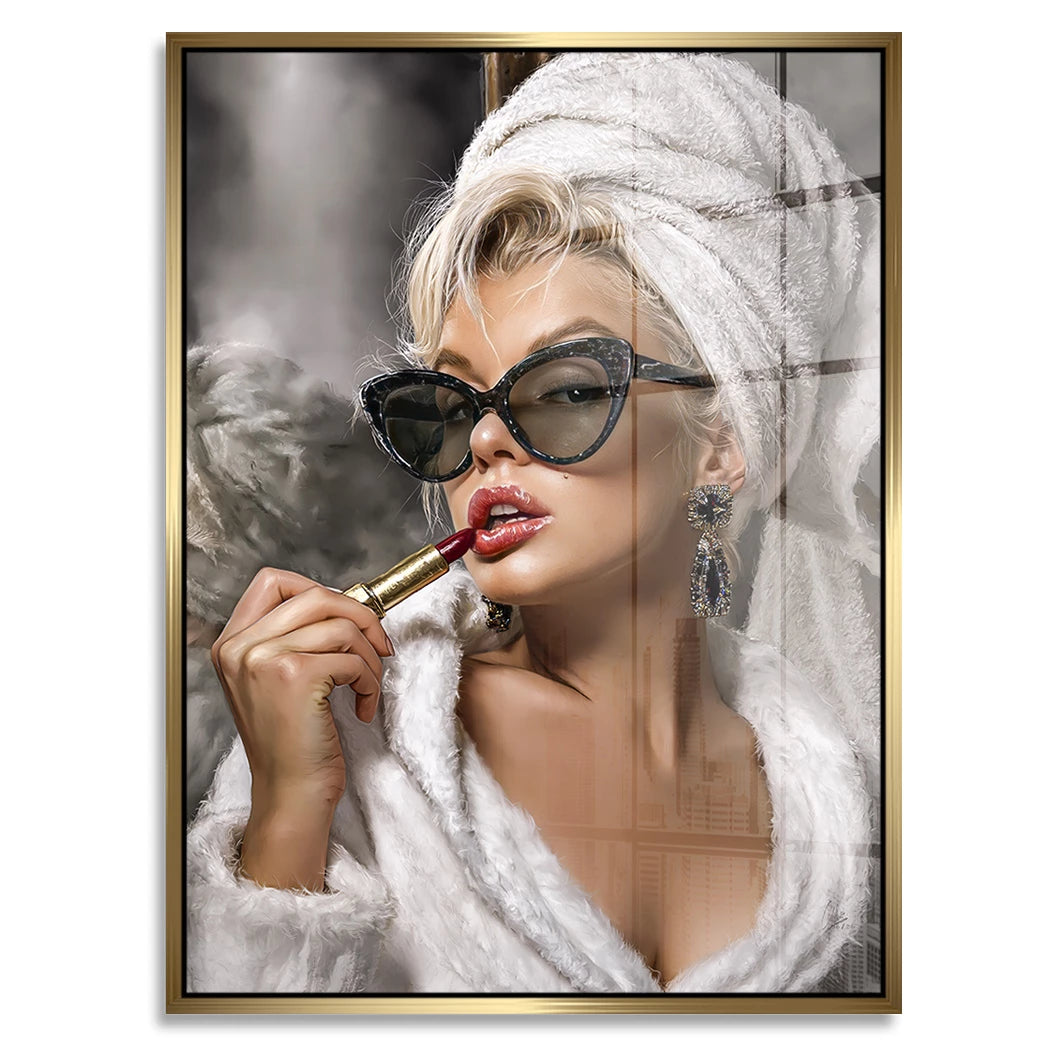Marilyn Rouge Acrylglasbild