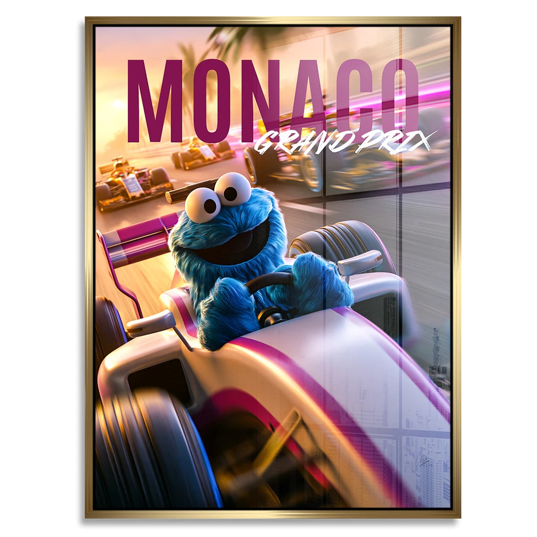 Krümelmonster Grand Prix Acrylglasbild