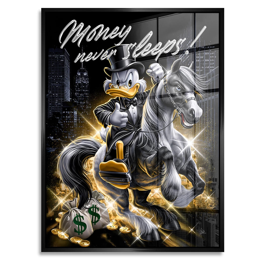 Dagobert Money Rider Acrylglasbild