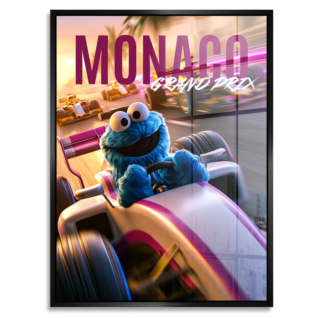 Krümelmonster Grand Prix Acrylglasbild