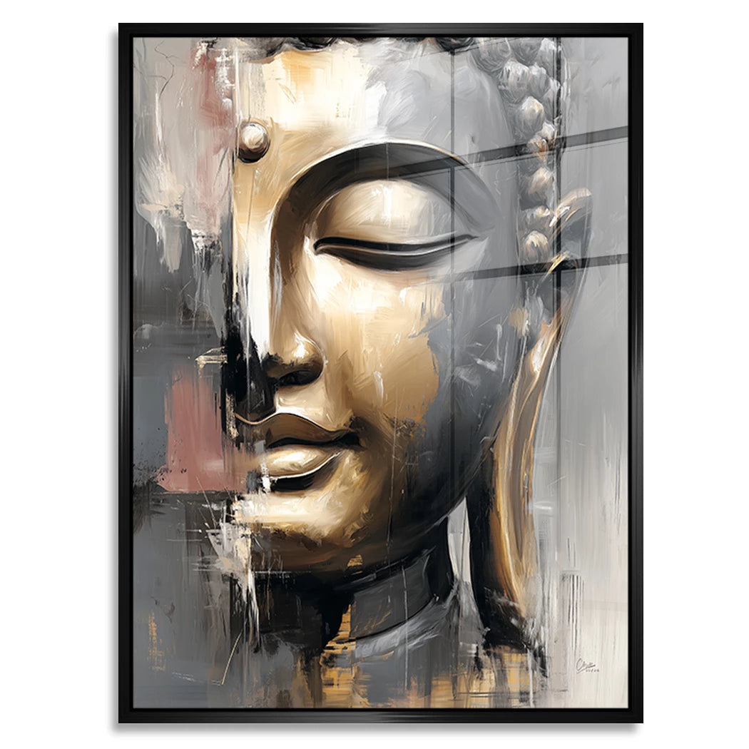 Buddha Gold Acrylglasbild