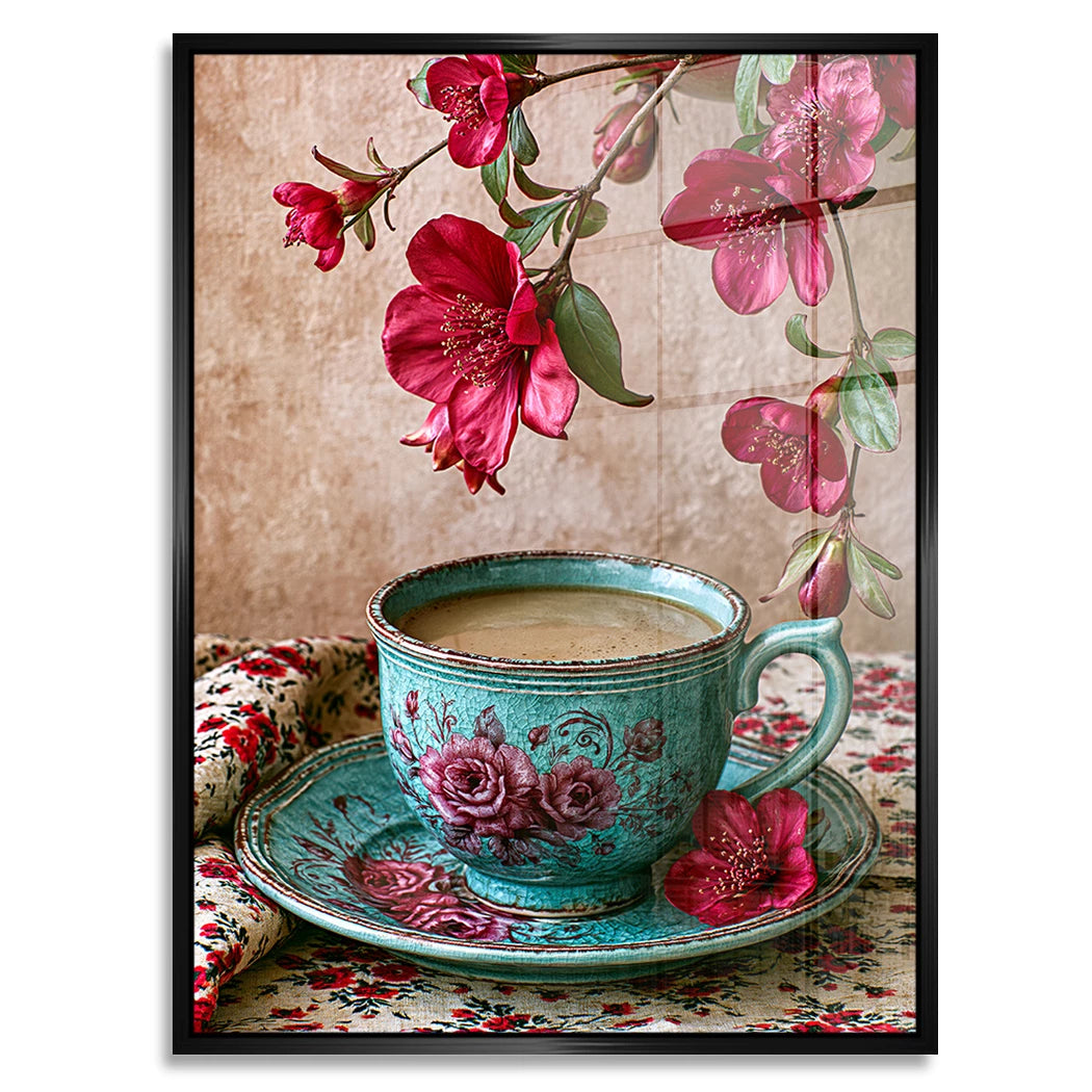 Blütenkaffee Harmonie Acrylglasbild