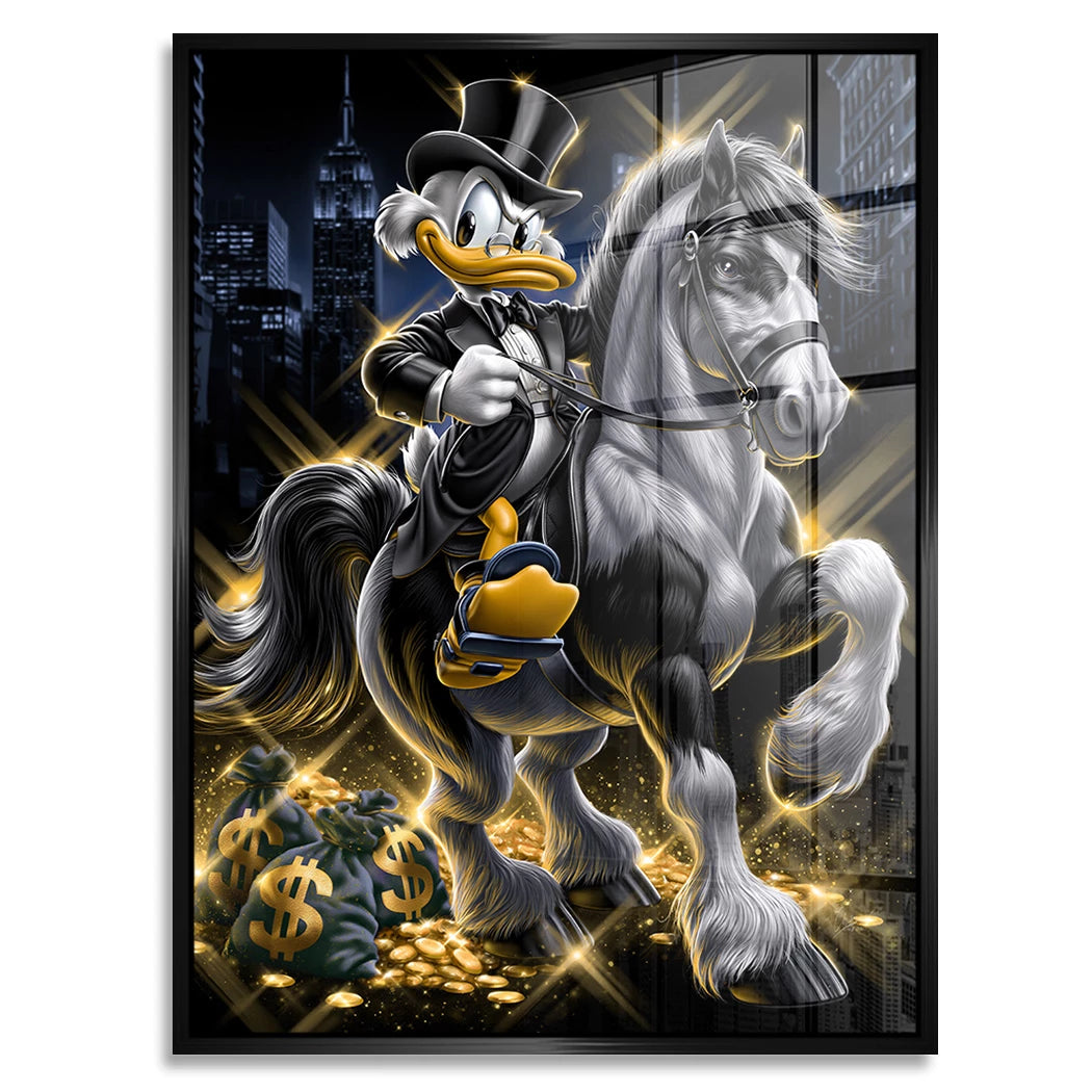 Dagobert Rich Rider Acrylglasbild