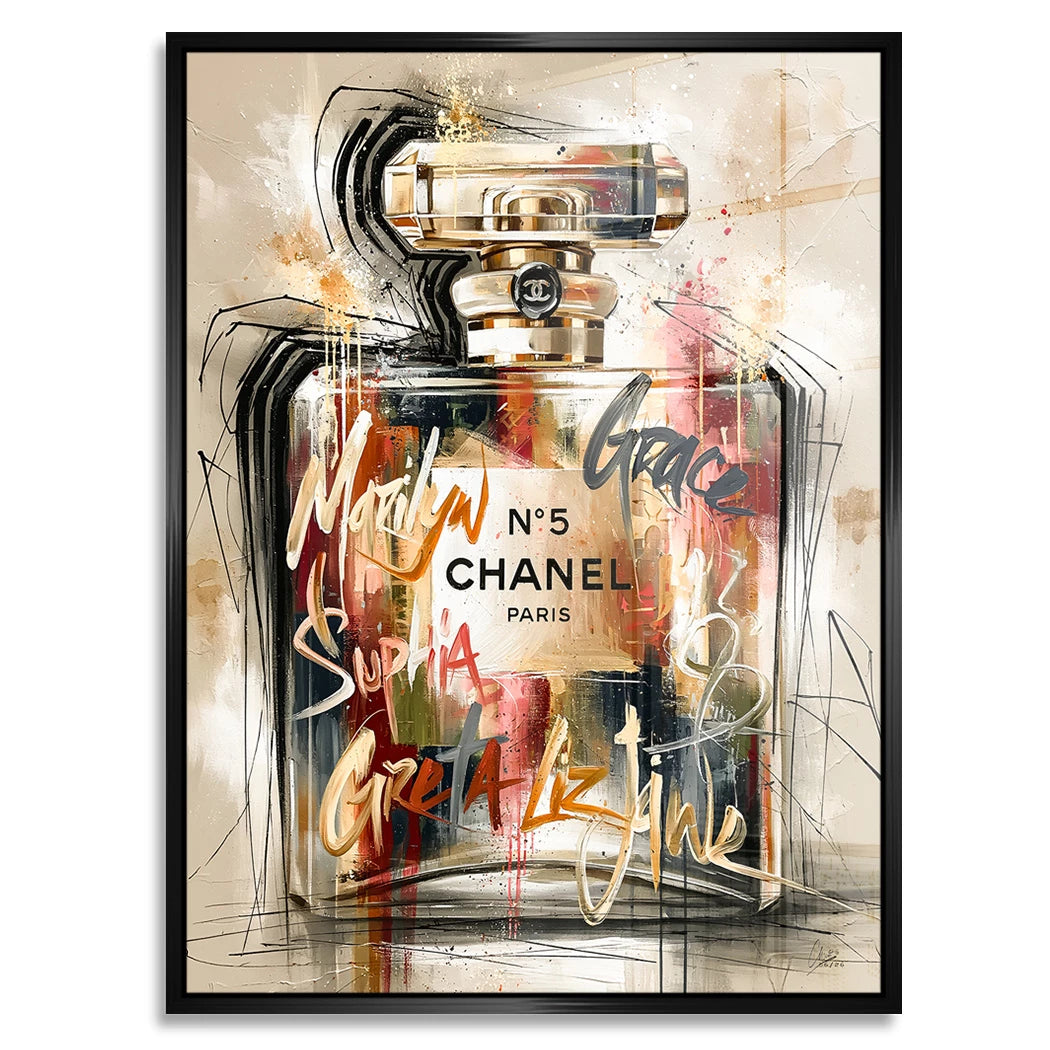Chanel Graffiti Acrylglasbild
