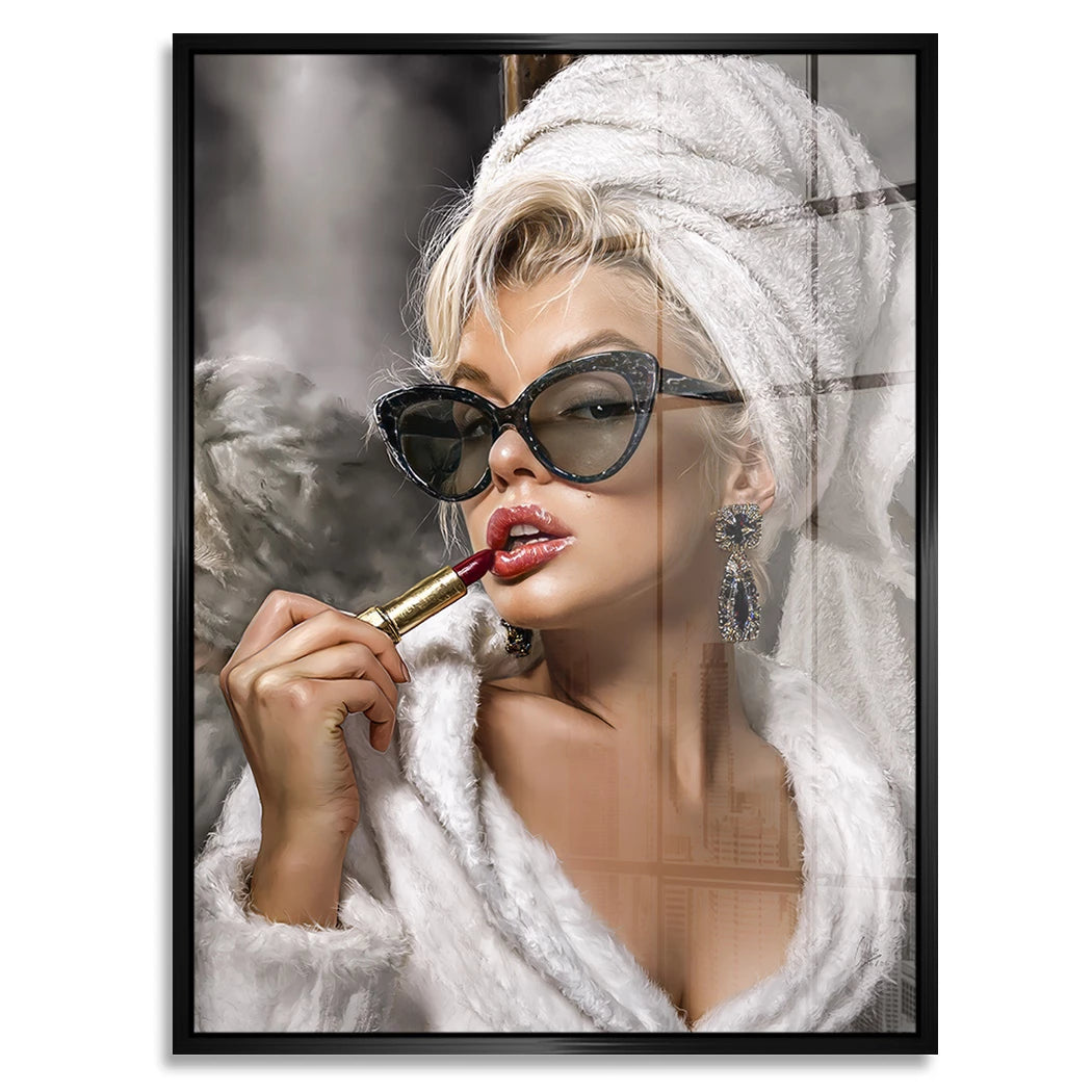 Marilyn Rouge Acrylglasbild