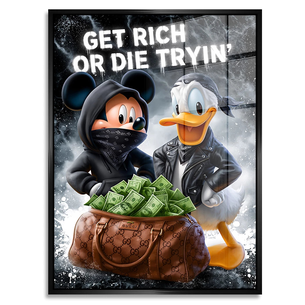 Micky Donald Gang Acrylglasbild