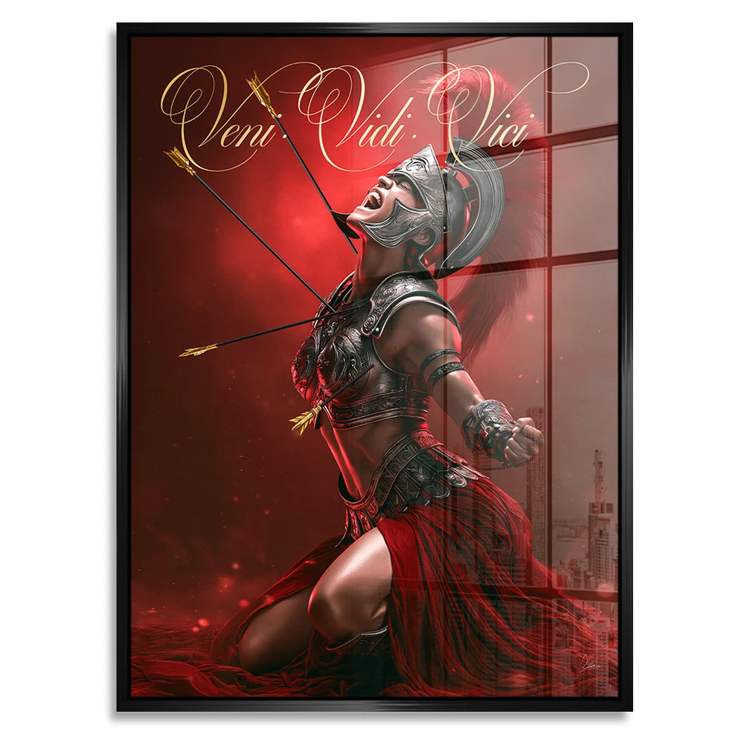 Veni Vidi Vici Gladiatorin Acrylglasbild