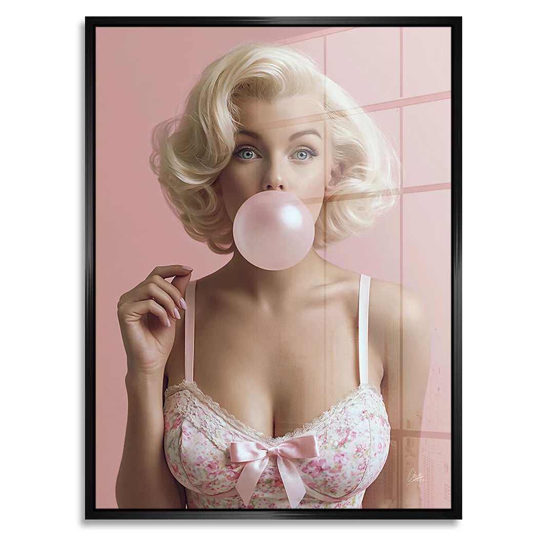 Marilyn Bubblegum Acrylglasbild